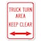 Signmission Truck Turn Area Keep Clear With Bidirectional Arrow Rust Proof Parking, A-1824-22784 A-1824-22784 - alternate 1